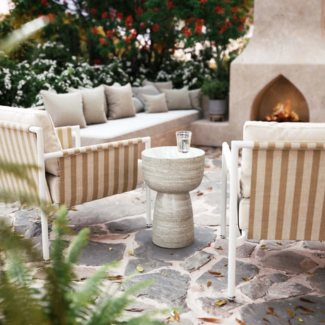 Charra Indoor/Outdoor Side Table by TOV Furniture at Eve Furniture