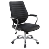 Chase Black/Chrome High Back Office Chair by Coaster at Eve Furniture