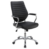 Chase Black/Chrome High Back Office Chair by Coaster at Eve Furniture