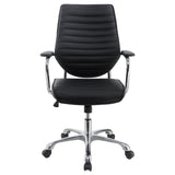 Chase Black/Chrome High Back Office Chair by Coaster at Eve Furniture
