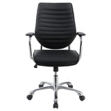 Chase Black/Chrome High Back Office Chair by Coaster at Eve Furniture