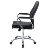 Chase Black/Chrome High Back Office Chair by Coaster at Eve Furniture