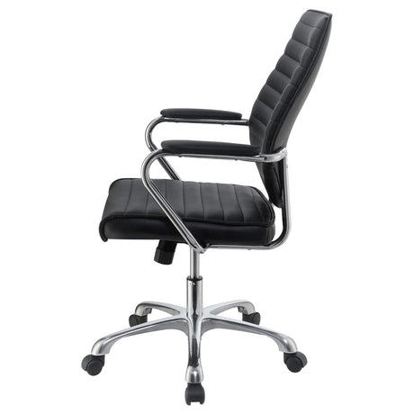 Chase Black/Chrome High Back Office Chair by Coaster at Eve Furniture