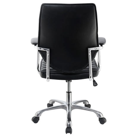 Chase Black/Chrome High Back Office Chair by Coaster at Eve Furniture