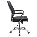 Chase Black/Chrome High Back Office Chair by Coaster at Eve Furniture