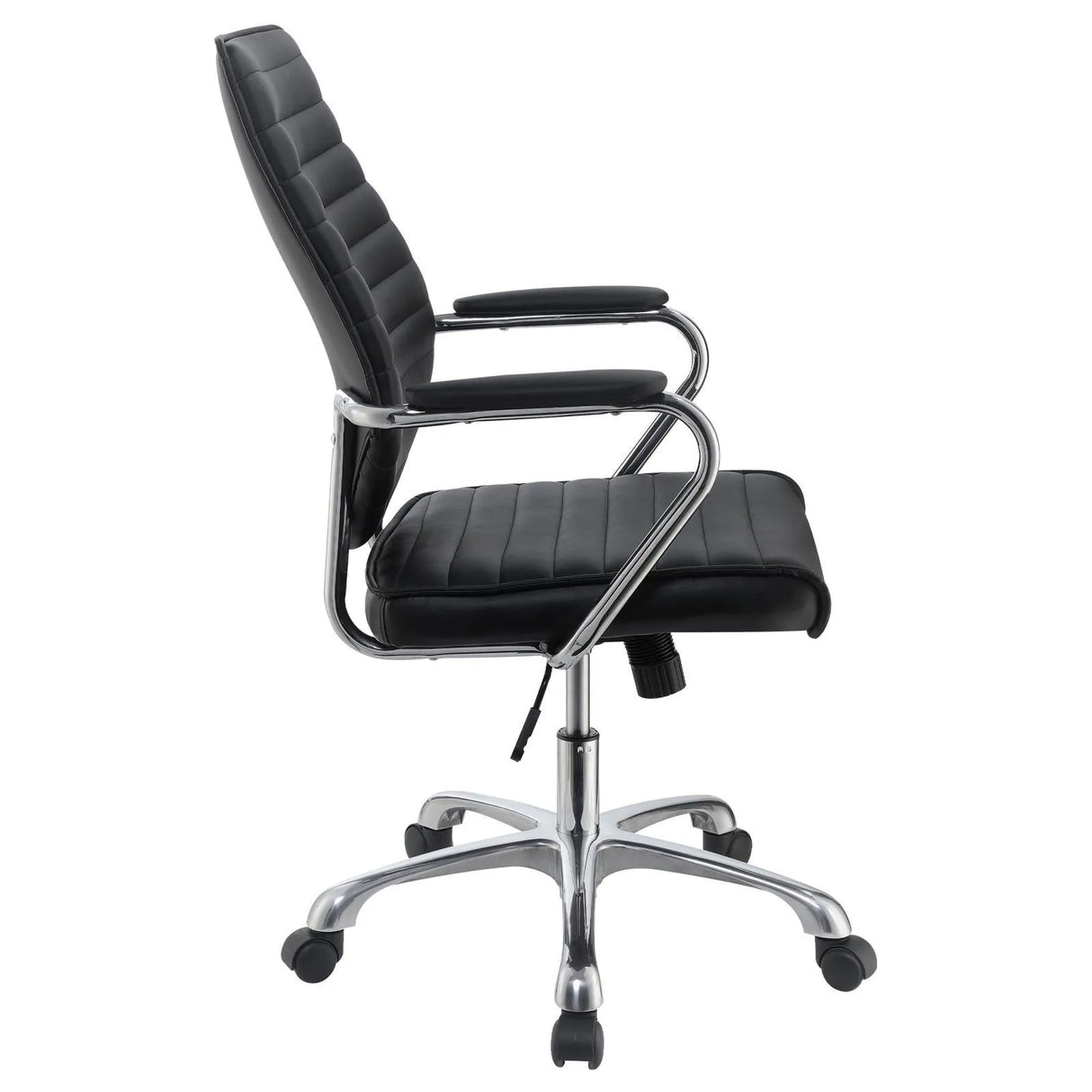 Chase Black/Chrome High Back Office Chair by Coaster at Eve Furniture