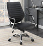 Chase Black/Chrome High Back Office Chair by Coaster at Eve Furniture