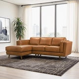 Chase Genuine Leather Sectional Left Facing by Ashcroft Furniture at Eve Furniture