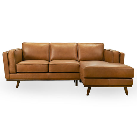 Chase Genuine Leather Sectional Right Facing by Ashcroft Furniture at Eve Furniture