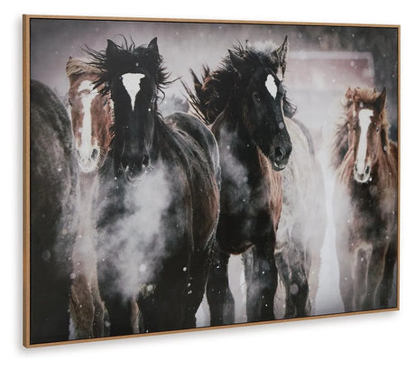 Chaseburn Brown/Black/White Wall Art by Ashley at Eve Furniture