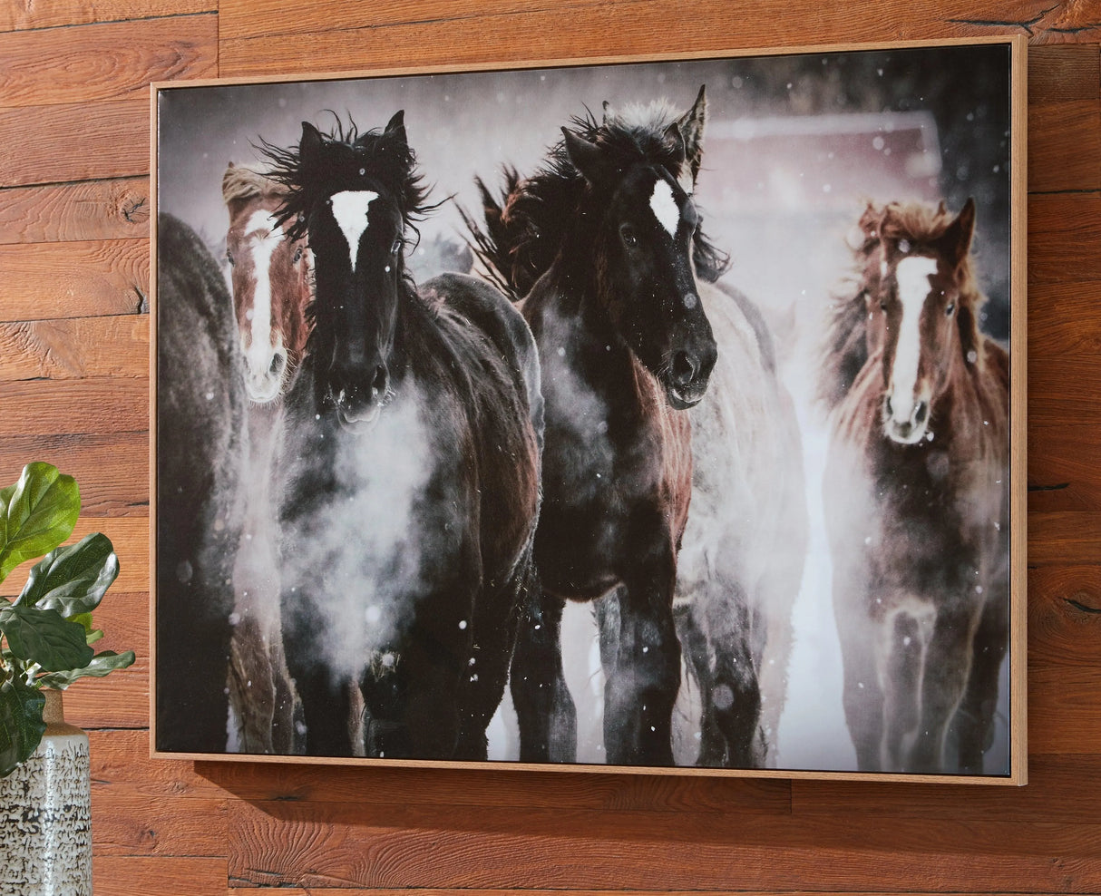 Chaseburn Brown/Black/White Wall Art by Ashley at Eve Furniture