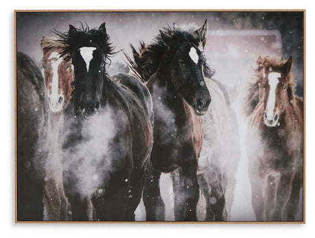 Chaseburn Brown/Black/White Wall Art by Ashley at Eve Furniture