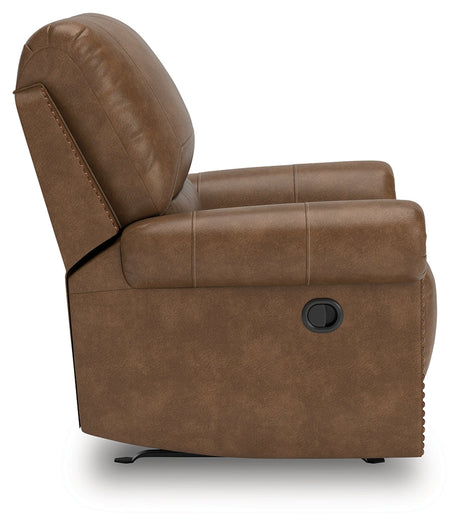 Chasemore Earth Swivel Glider Recliner by Ashley at Eve Furniture