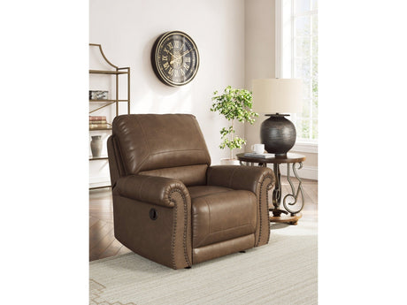 Chasemore Earth Swivel Glider Recliner by Ashley at Eve Furniture