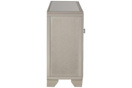 Chaseton Champagne Accent Cabinet by Ashley at Eve Furniture