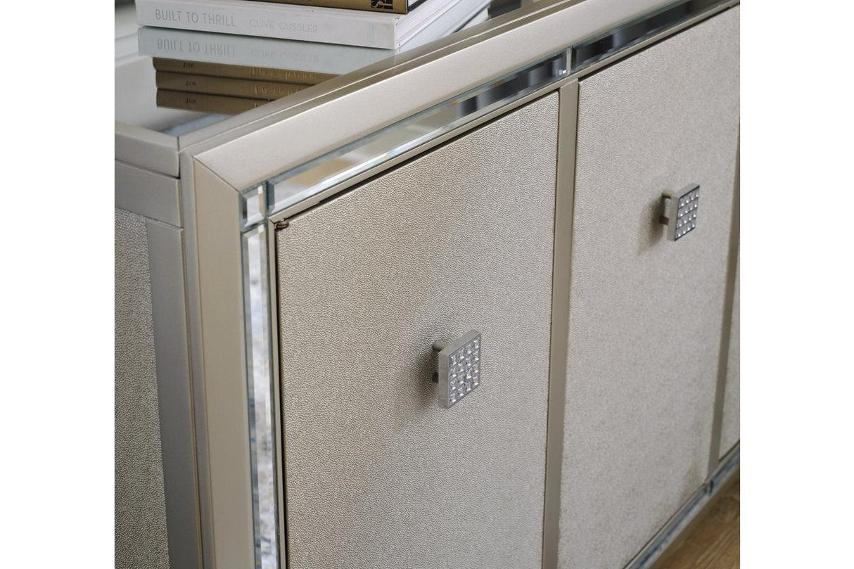 Chaseton Champagne Accent Cabinet by Ashley at Eve Furniture