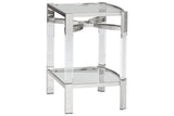 Chaseton Clear/Silver Finish Accent Table by Ashley at Eve Furniture