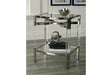 Chaseton Clear/Silver Finish Accent Table by Ashley at Eve Furniture