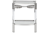 Chaseton Clear/Silver Finish Accent Table by Ashley at Eve Furniture