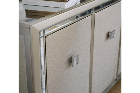 Chaseton Champagne Accent Cabinet by Ashley at Eve Furniture