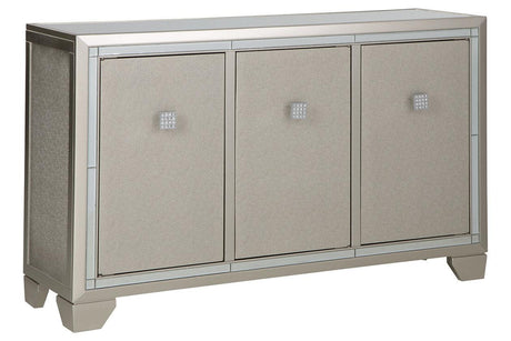 Chaseton Champagne Accent Cabinet by Ashley at Eve Furniture
