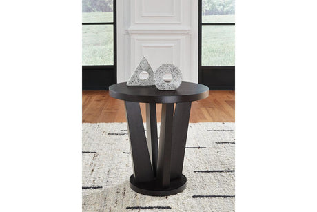 Chasinfield Dark Brown Coffee Table and 2 End Tables by Ashley at Eve Furniture