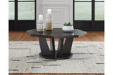 Chasinfield Dark Brown Coffee Table and 2 End Tables by Ashley at Eve Furniture