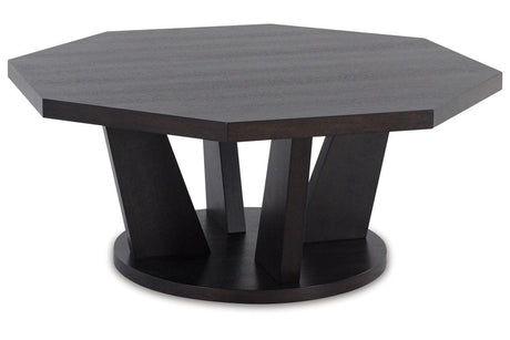 Chasinfield Dark Brown Coffee Table and 2 End Tables by Ashley at Eve Furniture