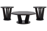 Chasinfield Dark Brown Coffee Table and 2 End Tables by Ashley at Eve Furniture