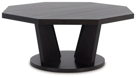 Chasinfield Dark Brown Coffee Table by Ashley at Eve Furniture