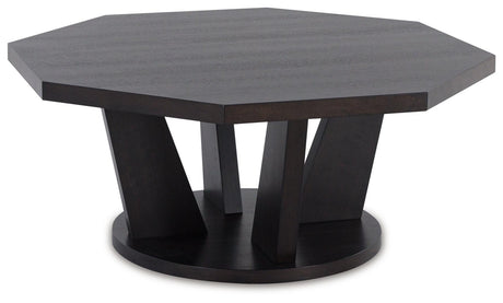 Chasinfield Dark Brown Coffee Table by Ashley at Eve Furniture