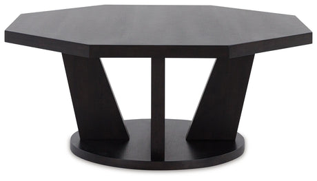 Chasinfield Dark Brown Coffee Table by Ashley at Eve Furniture