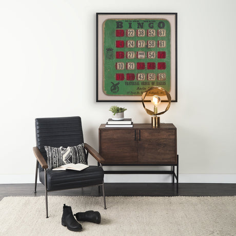 Chasing Numbers I Bingo Card by Mercana Studio a Hand Embellished Textured Framed Canvas by Mercana at Eve Furniture