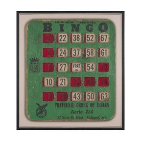 Chasing Numbers I Bingo Card by Mercana Studio a Hand Embellished Textured Framed Canvas by Mercana at Eve Furniture