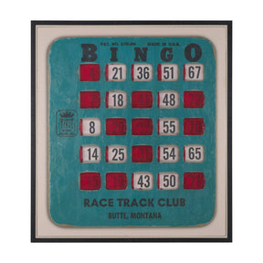 Chasing Numbers II Bingo Card by Mercana Studio a Hand Embellished Textured Framed Canvas by Mercana at Eve Furniture
