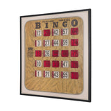 Chasing Numbers III Bingo Card by Mercana Studio a Hand Embellished Textured Framed Canvas by Mercana at Eve Furniture