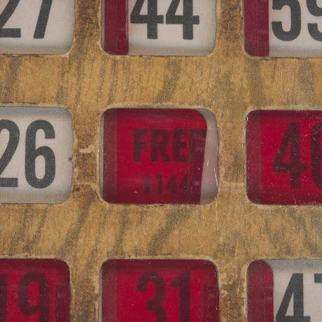 Chasing Numbers III Bingo Card by Mercana Studio a Hand Embellished Textured Framed Canvas by Mercana at Eve Furniture