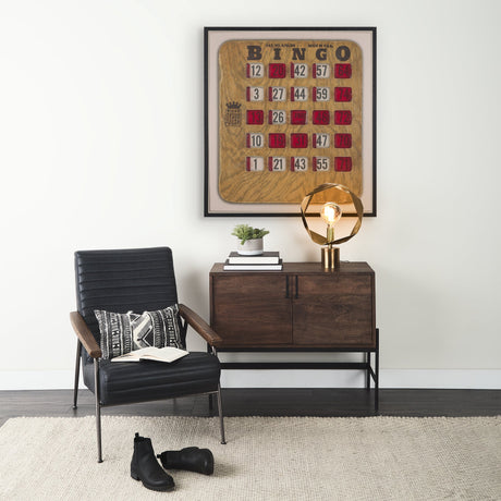 Chasing Numbers III Bingo Card by Mercana Studio a Hand Embellished Textured Framed Canvas by Mercana at Eve Furniture