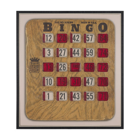 Chasing Numbers III Bingo Card by Mercana Studio a Hand Embellished Textured Framed Canvas by Mercana at Eve Furniture