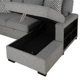 Chatham Gray Sleeper Sectional with Right Chaise