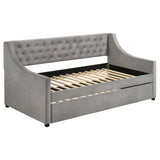 Chatsboro Gray Twin Upholstered Daybed with Trundle