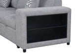 Chatteris Gray Left Chaise Sleeper Sectional