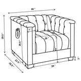Chaviano Pearl White 3-piece Upholstered Track Arm Sofa Set by Coaster at Eve Furniture