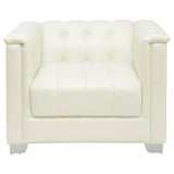 Chaviano Pearl White 3-piece Upholstered Track Arm Sofa Set by Coaster at Eve Furniture