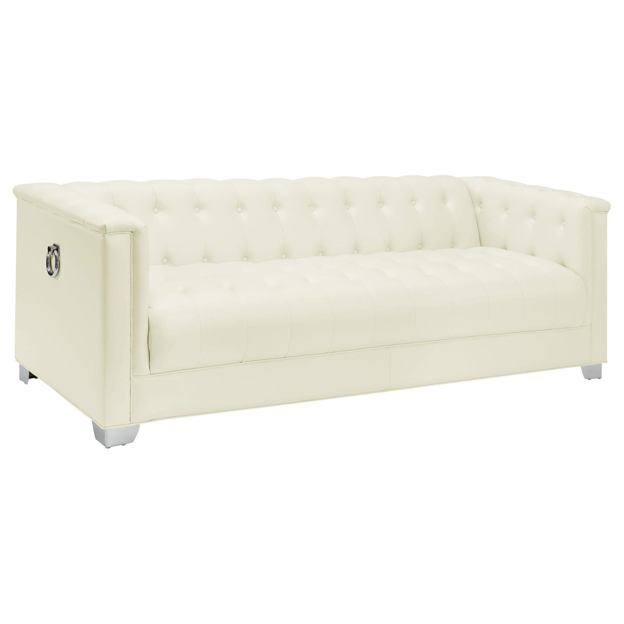 Chaviano Pearl White 4-Piece Upholstered Track Arm Sofa Set by Coaster at Eve Furniture