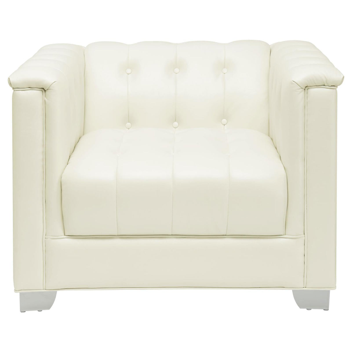 Chaviano Pearl White 4-Piece Upholstered Track Arm Sofa Set by Coaster at Eve Furniture