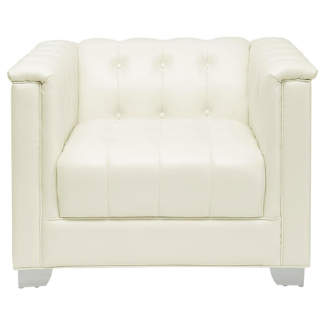 Chaviano Pearl White 4-Piece Upholstered Track Arm Sofa Set by Coaster at Eve Furniture