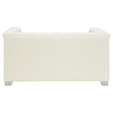 Chaviano Pearl White Upholstered Tufted Living Room Set by Coaster at Eve Furniture