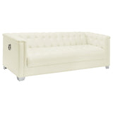 Chaviano Pearl White Upholstered Tufted Living Room Set by Coaster at Eve Furniture