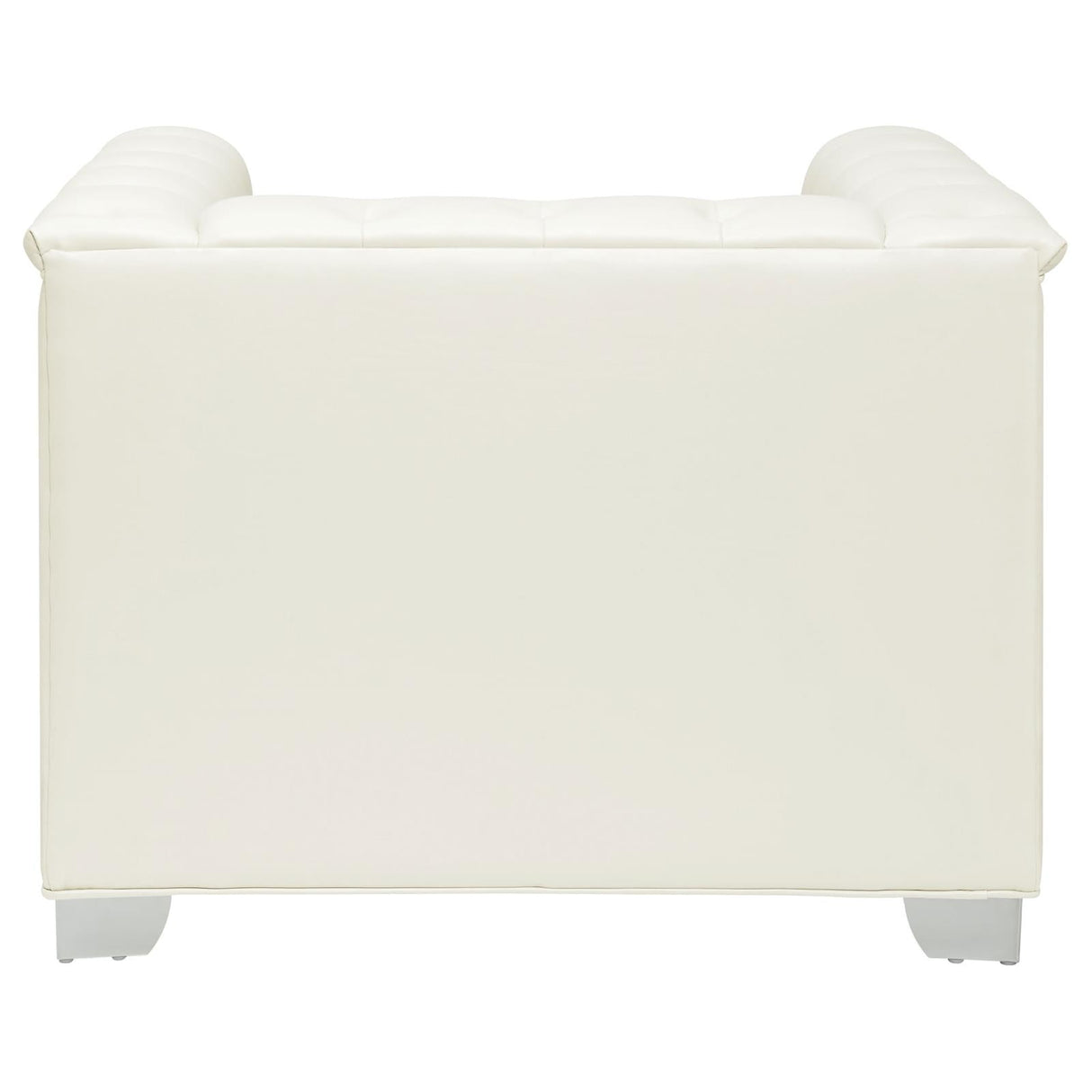 Chaviano Pearl White Tufted Upholstered Chair